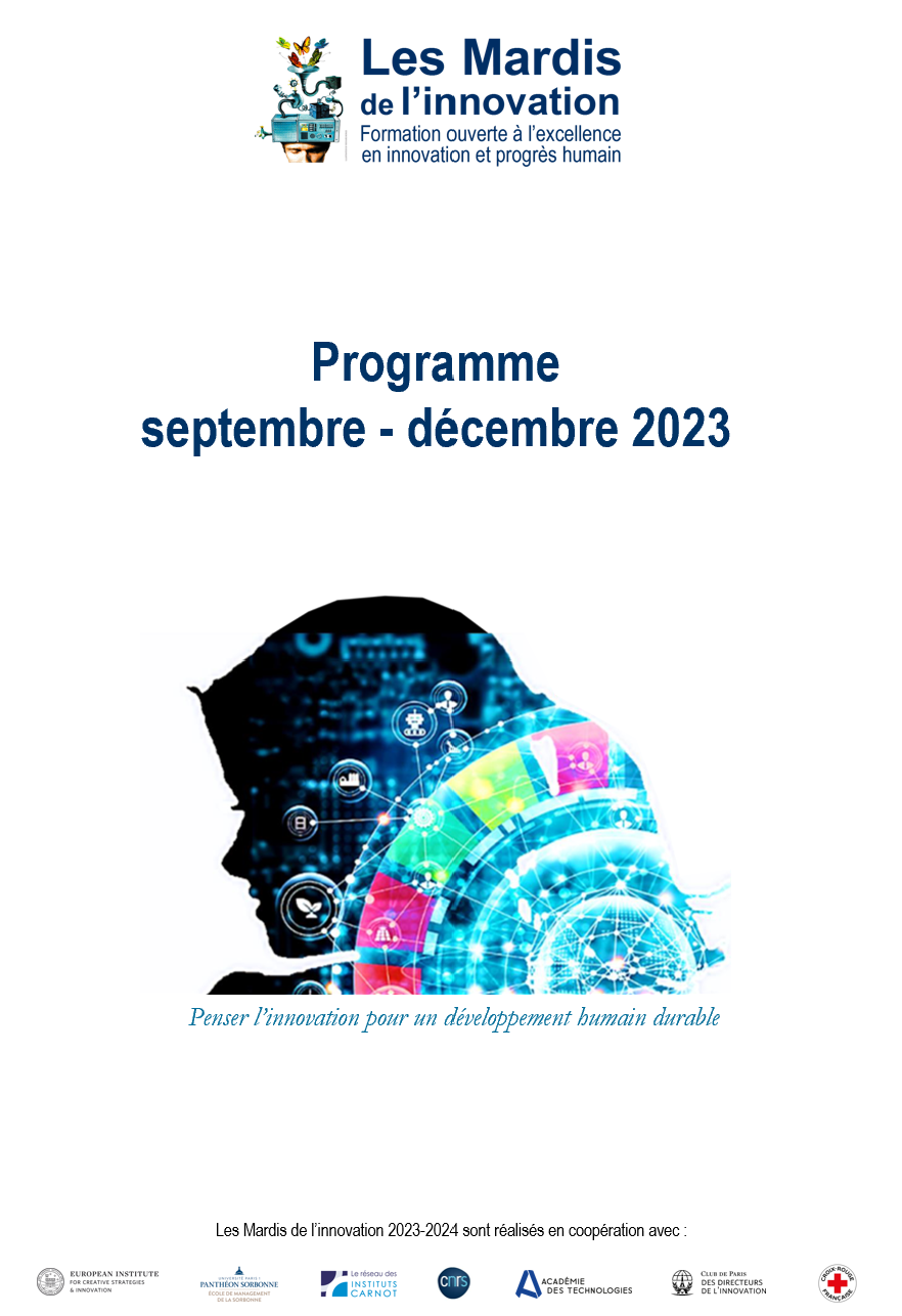 Programme Mardis de l'innovation septembre - décembre 2023